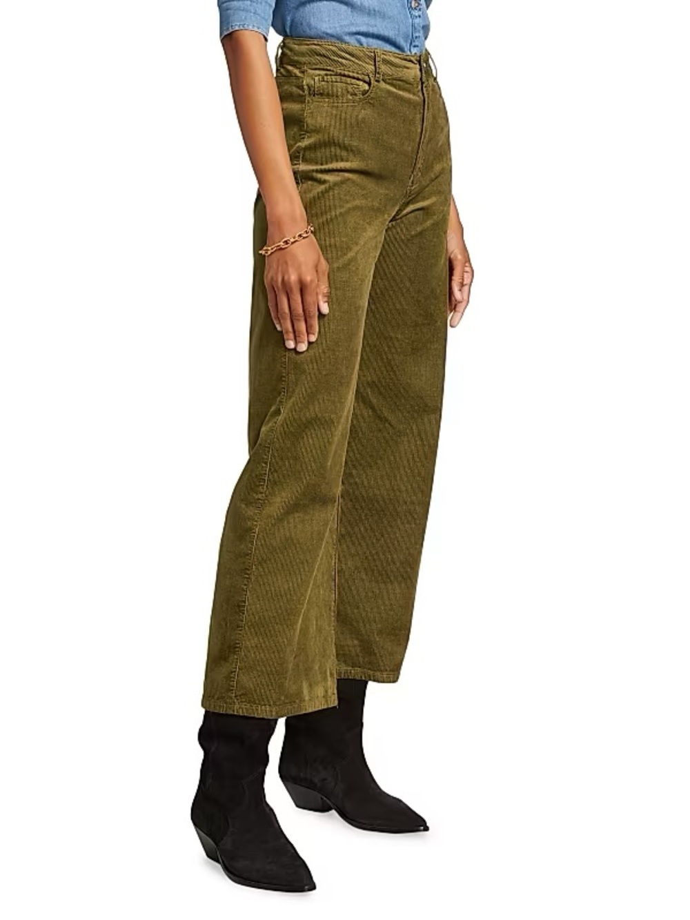 Paige Harper Flare Corduroy Pants Size 26 Green